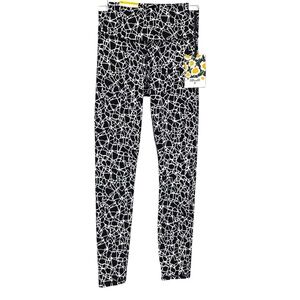 DVF x Target Black & White Cracked Athletic Ankle Leggings Size XS Womens NWT